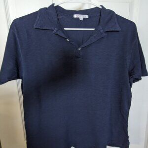 Gustin American Slub Polo Blue Men's Size Large